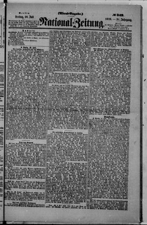 Nationalzeitung on Jul 26, 1878