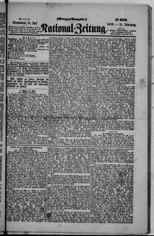 Nationalzeitung vom 27.07.1878