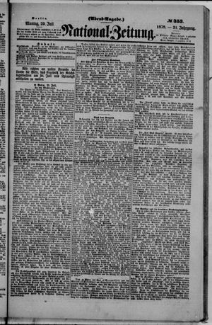 Nationalzeitung vom 29.07.1878