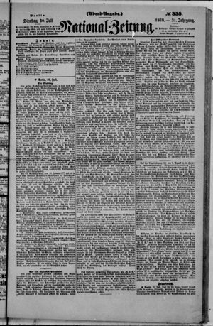 Nationalzeitung vom 30.07.1878