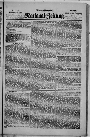 Nationalzeitung vom 31.07.1878