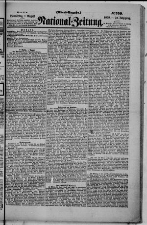 Nationalzeitung on Aug 1, 1878