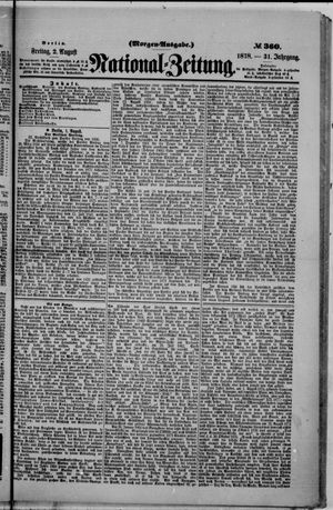 Nationalzeitung on Aug 2, 1878
