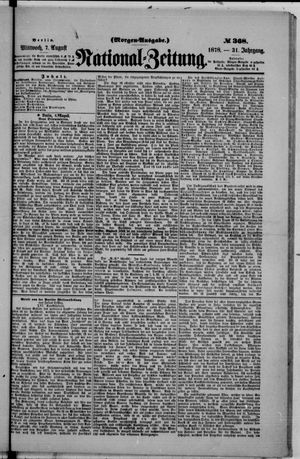 Nationalzeitung on Aug 7, 1878