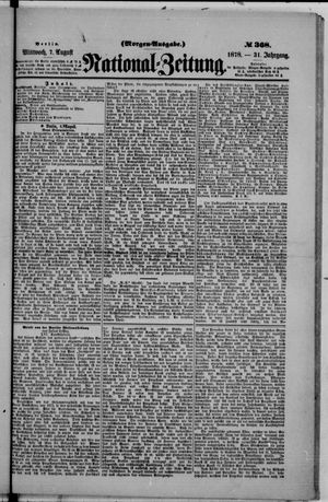 National-Zeitung on Aug 7, 1878