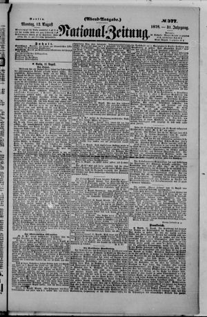 Nationalzeitung vom 12.08.1878