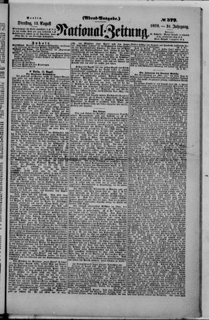 Nationalzeitung on Aug 13, 1878