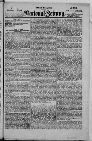 Nationalzeitung on Aug 14, 1878
