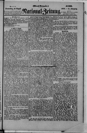 Nationalzeitung vom 22.08.1878