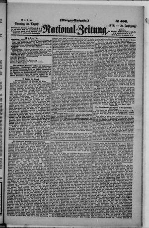 Nationalzeitung vom 25.08.1878