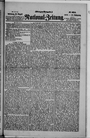 Nationalzeitung vom 28.08.1878