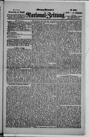 Nationalzeitung on Aug 31, 1878