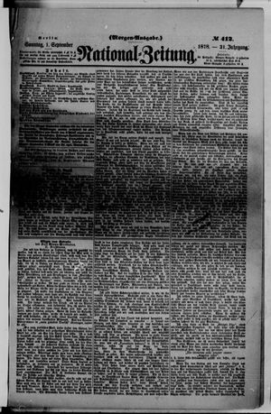 Nationalzeitung on Sep 1, 1878