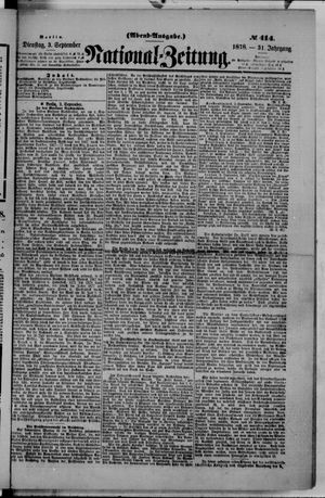 Nationalzeitung on Sep 3, 1878