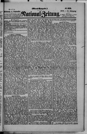 National-Zeitung vom 11.09.1878