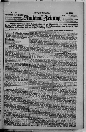 National-Zeitung vom 14.09.1878