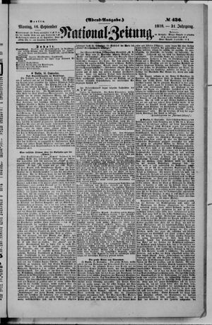 Nationalzeitung vom 16.09.1878
