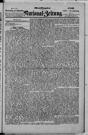 Nationalzeitung on Sep 19, 1878
