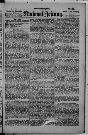 Nationalzeitung on Sep 20, 1878