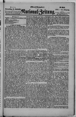 Nationalzeitung on Sep 26, 1878