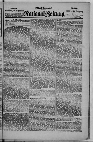 Nationalzeitung vom 28.09.1878