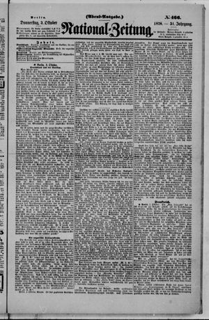 Nationalzeitung on Oct 3, 1878