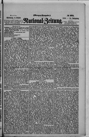 Nationalzeitung vom 09.10.1878
