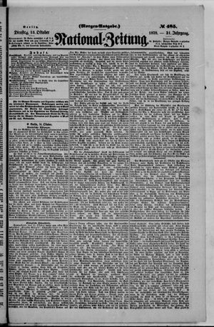Nationalzeitung on Oct 15, 1878