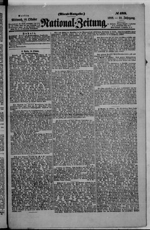 Nationalzeitung vom 16.10.1878
