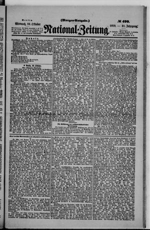 Nationalzeitung vom 23.10.1878