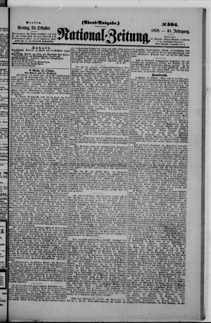 National-Zeitung on Oct 25, 1878