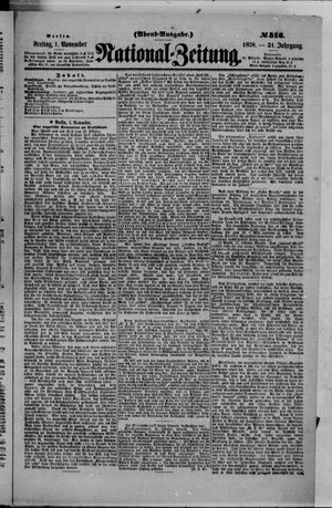 Nationalzeitung vom 01.11.1878