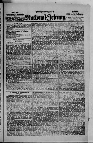 Nationalzeitung vom 02.11.1878