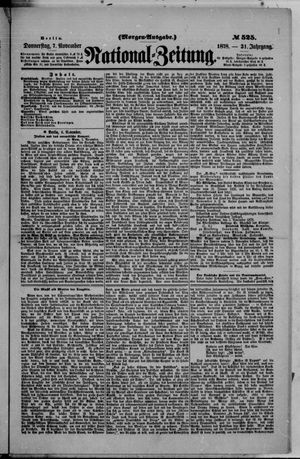 Nationalzeitung on Nov 7, 1878