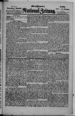 Nationalzeitung on Nov 7, 1878