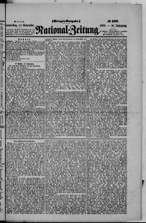 Nationalzeitung vom 14.11.1878