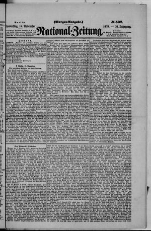 National-Zeitung vom 14.11.1878