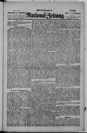 National-Zeitung vom 16.11.1878