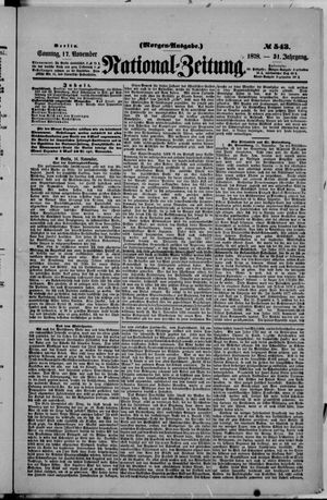 Nationalzeitung vom 17.11.1878
