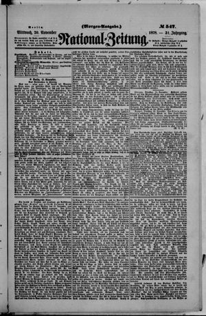 Nationalzeitung on Nov 20, 1878