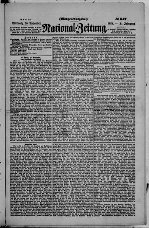 National-Zeitung vom 20.11.1878
