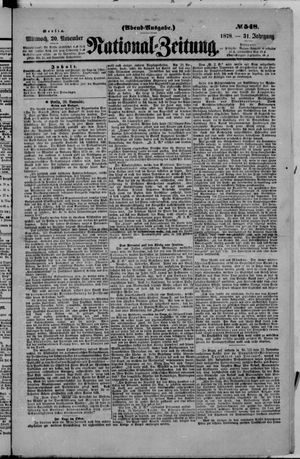 Nationalzeitung on Nov 20, 1878