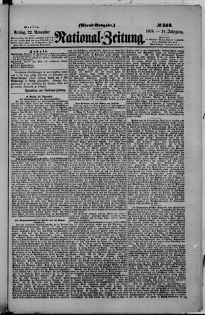 National-Zeitung vom 22.11.1878
