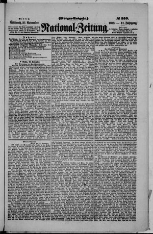 Nationalzeitung on Nov 27, 1878
