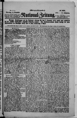 Nationalzeitung on Dec 15, 1878