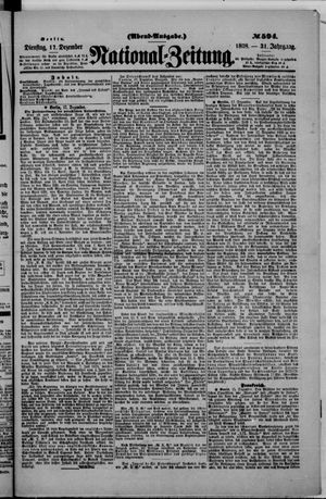 National-Zeitung vom 17.12.1878