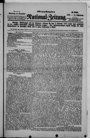 Nationalzeitung on Dec 18, 1878
