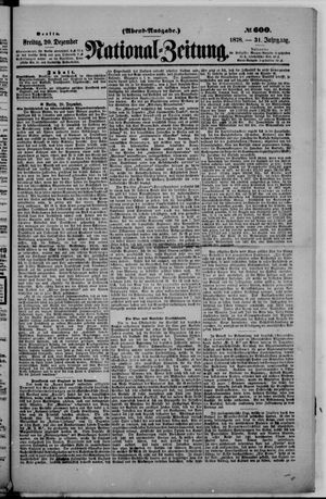 Nationalzeitung on Dec 20, 1878