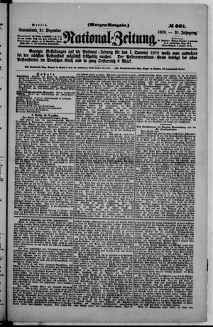 Nationalzeitung on Dec 21, 1878
