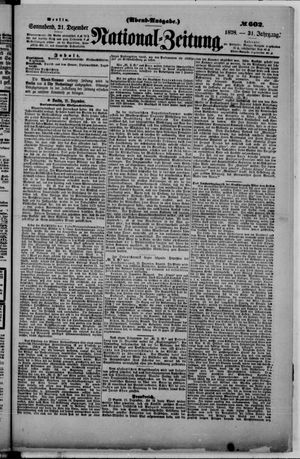 Nationalzeitung vom 21.12.1878